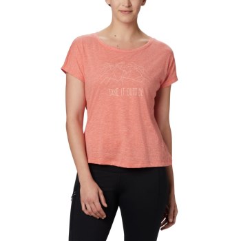 Columbia T-Shirt Dames, High Dune Short Sleeve Rood, 15AIZOYQM